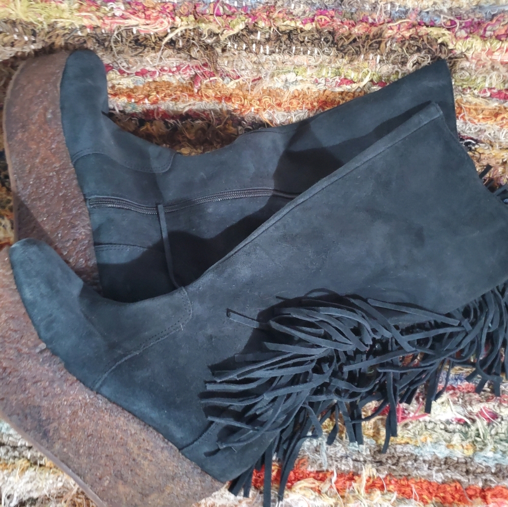 Vintage Ricky Sarkany Fringe Platform Boot